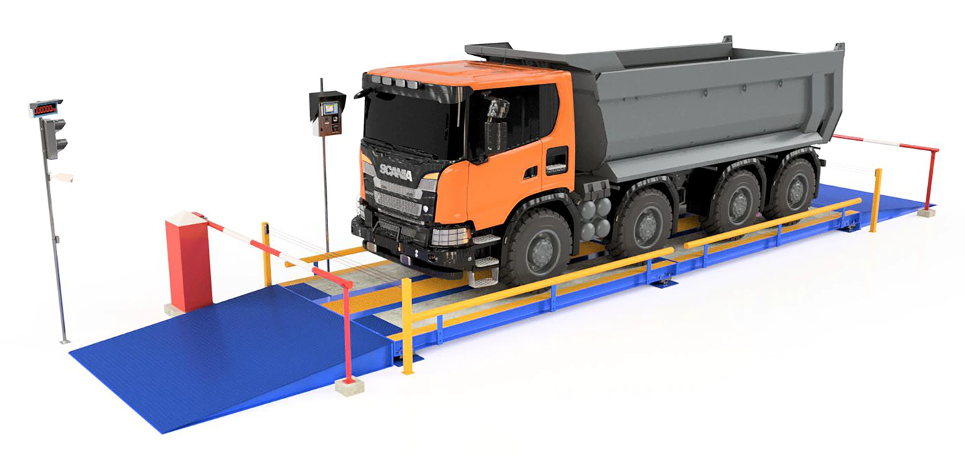 surface -mount weighbridge with access control product render