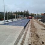 18m surface mount weighbridge with concrete ramps installation
